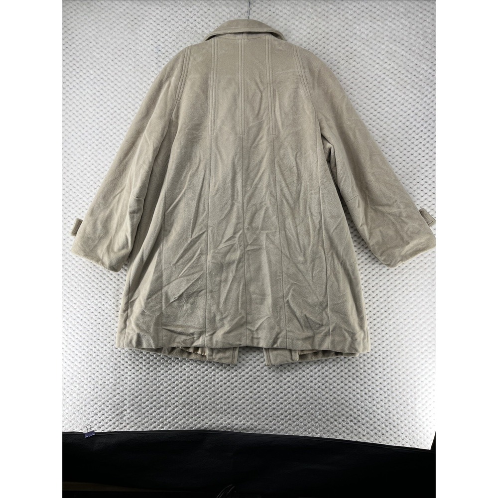 Vintage Kashmiraj Luxurious Man Made Cashmere Beige Trench Coat Elegant Fashions - Picture 5 of 15